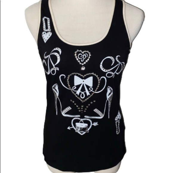 Christine Phillips Embellished Tank Top Size Small - Picture 2 of 8